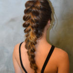 Rear view of fancy braid